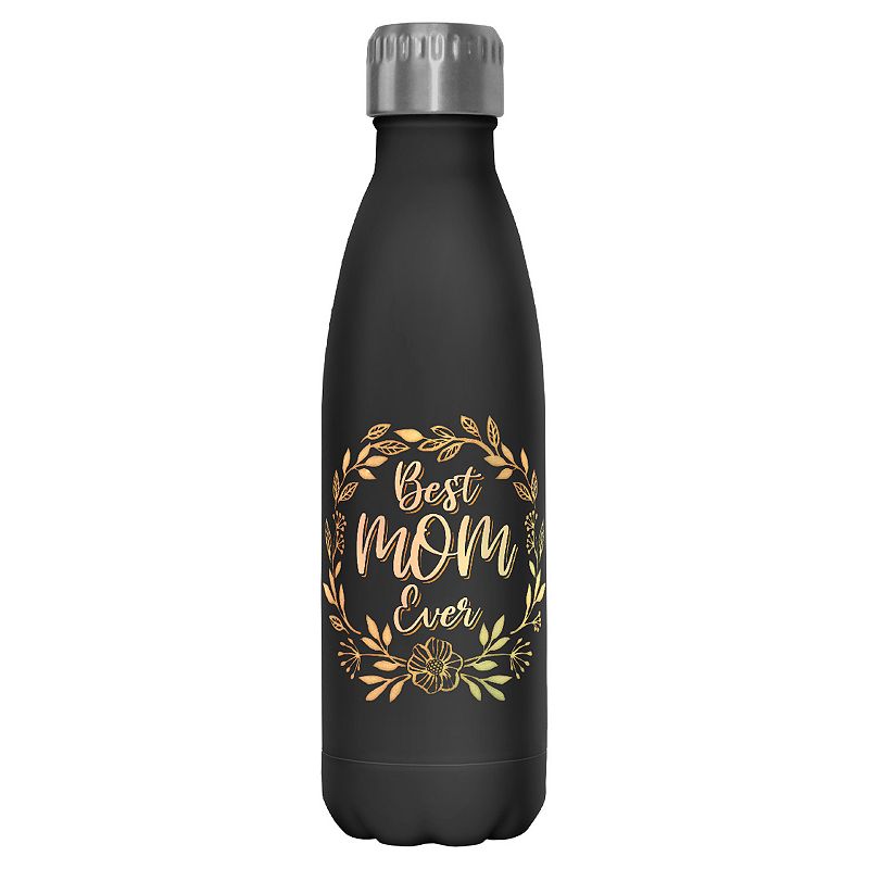 Best Mom Ever Leaves Wreath 17-oz. Stainless Steel Water Bottle