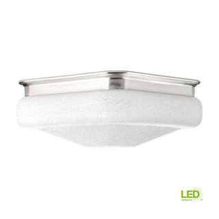 Progress Lighting 11.5 in. Square Collection 25-Watt Brushed Nickel Integrated LED Flush Mount P350024-009-30