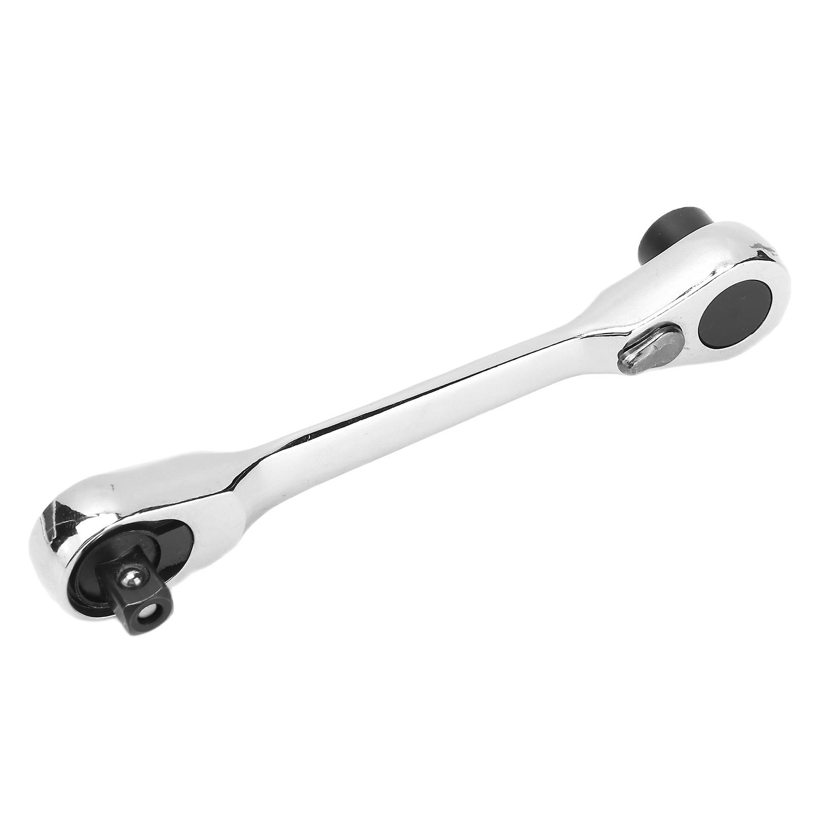 1/4in Ratchet Socket Wrench Double Headed Professional Lightweight Multifunctional Ratchet Wrench