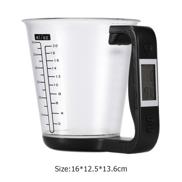 New Electronic Measuring Cup Kitchen Food Water Scales Digital Beaker Measurement Cups Digital Weigh Temperature Measuring Cups