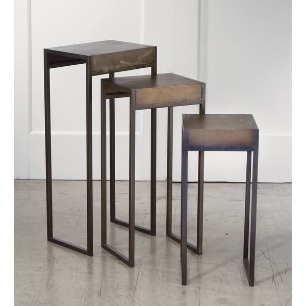 Metal Side Nesting Tables， Set of 3