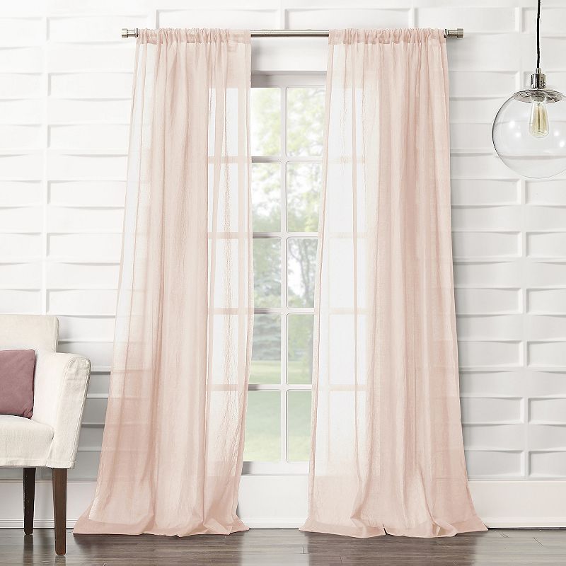 No. 918 Lourdes Crushed Sheer Rod Pocket Single Curtain Panel