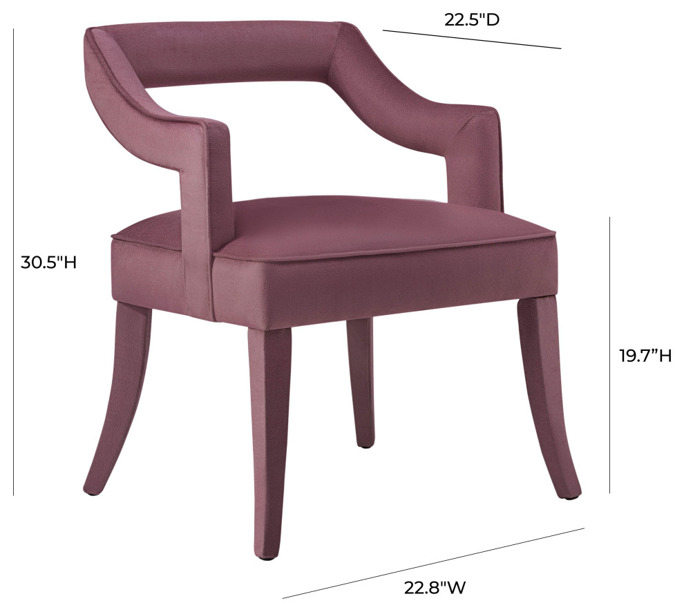 Tiffany Slub Velvet Chair   Contemporary   Dining Chairs   by TOV Furniture  Houzz