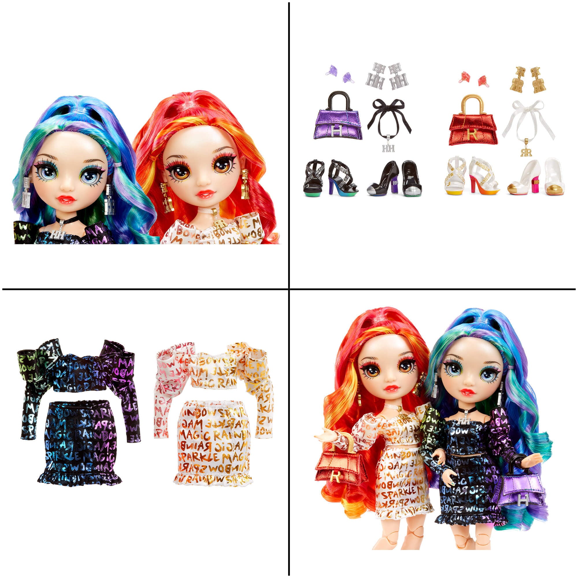 Rainbow High, Special Edition Twin (2-Pack) Fashion Dolls, Laurel & Holly De'Vious