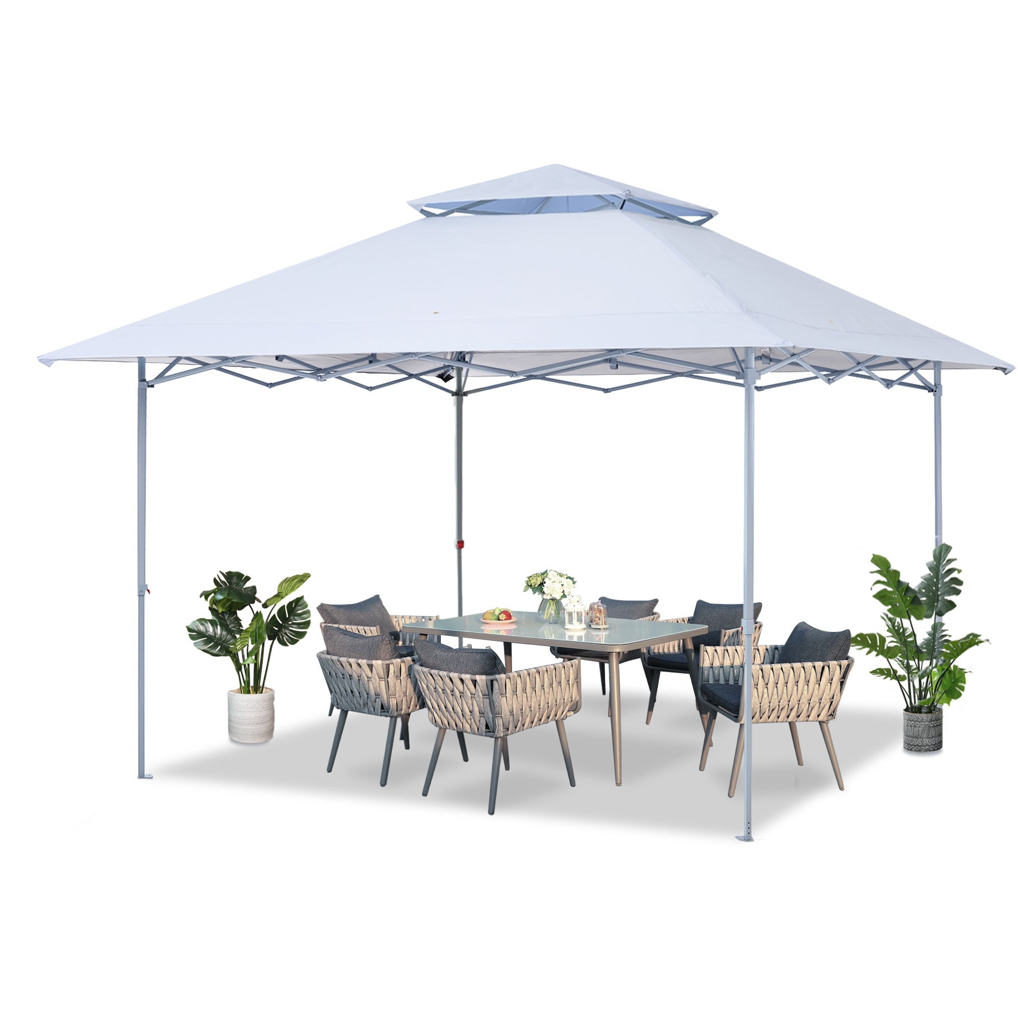 ABCCANOPY 13 ft x13 ft Outdoor Gazebo Pop up Sun Shade Canopy Tent, White