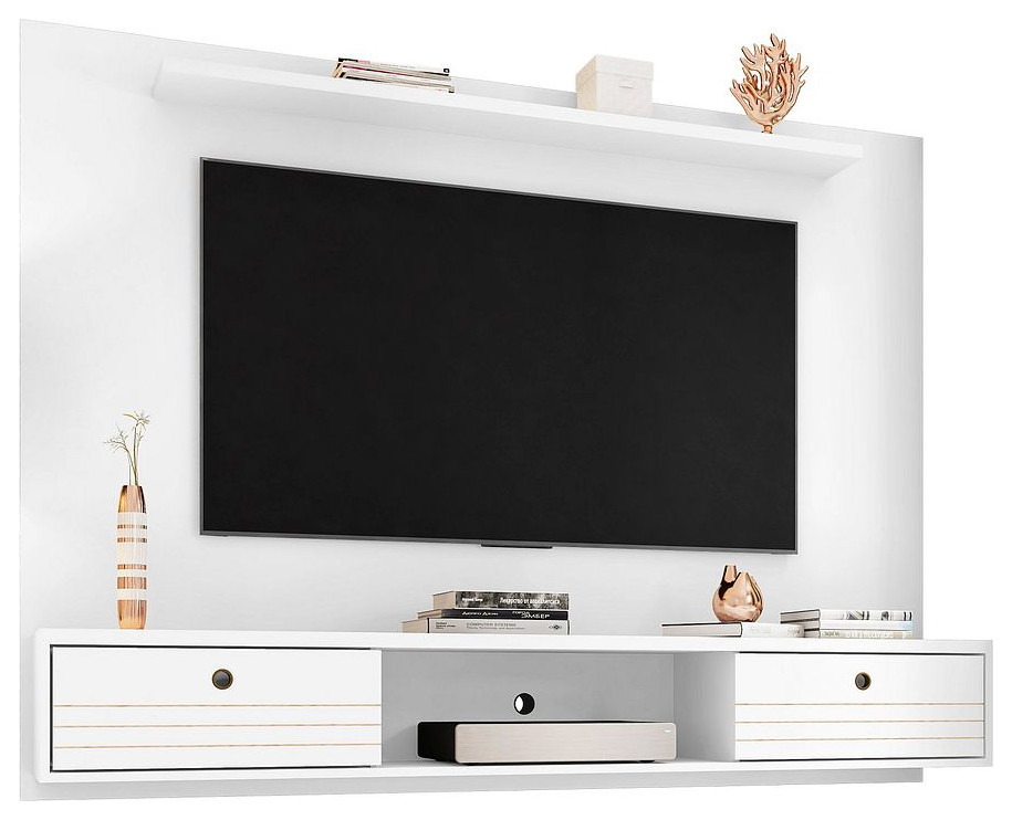 Manhattan Comfort Liberty Floating Wall Entertainment Center Overhead Shelf   Contemporary   Entertainment Centers And Tv Stands   by Manhattan Comfort  Houzz