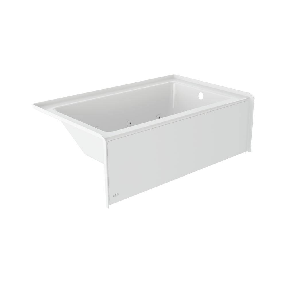 Jacuzzi PROJECTA 60 in. x 36 in. Skirted Whirlpool Bathtub with Heater with Right Drain in White T1S6036WRL1HXW