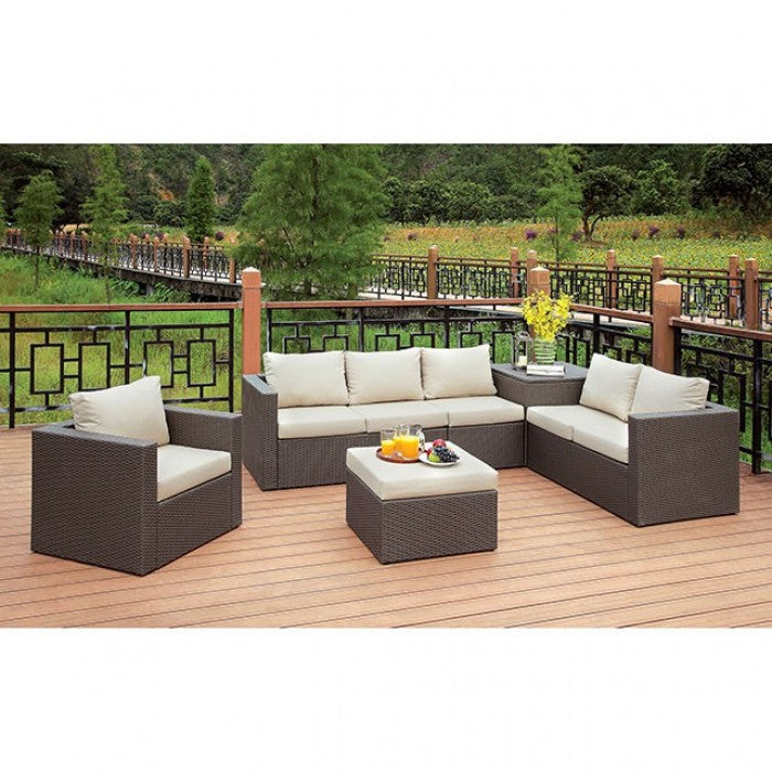 Davina Patio Sectional with Ottoman & Storage