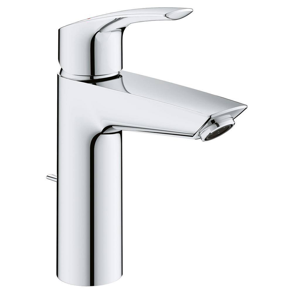 GROHE Eurosmart Single Handle Single Hole Medium Bathroom Faucet in StarLight Chrome 23990003