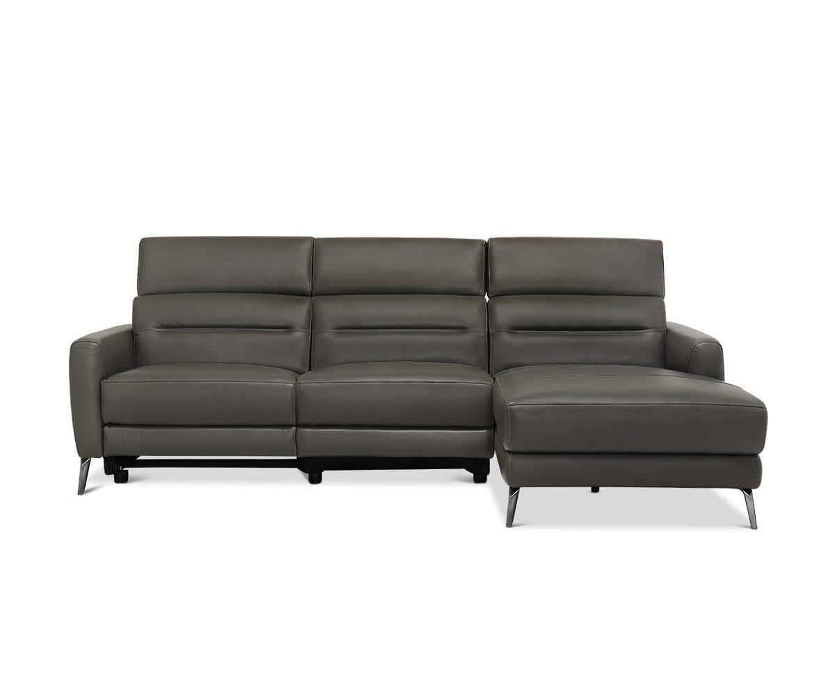 Vetali Leather Power Reclining Right Sectional