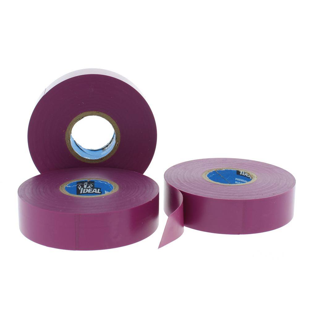 IDEAL Wire Armour 34 in. x 66 ft. Premium Vinyl Tape Violet (10-Pack) 46-35-VIO-10PK