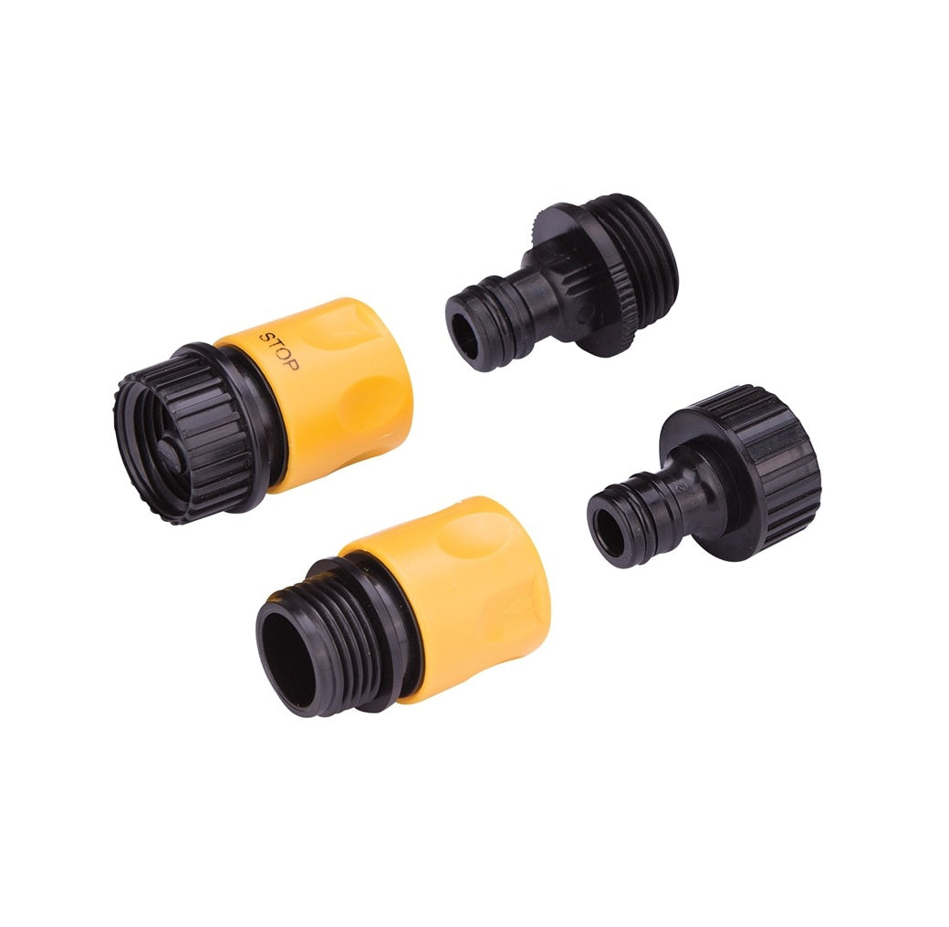 Landscapers Select GC520+GC540+GC522 Garden Hose Connector Set， Yellow and Black