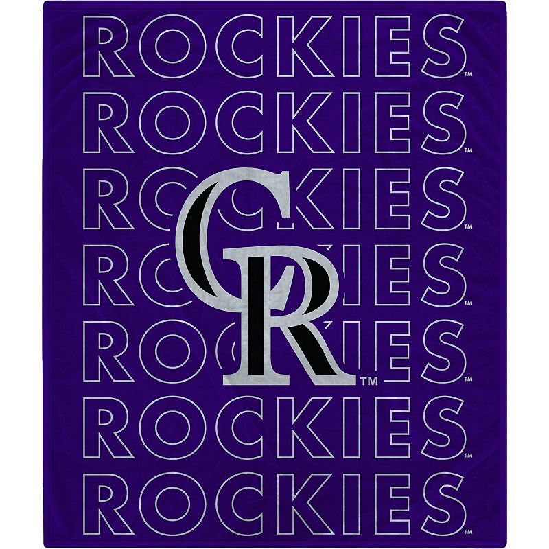 Colorado Rockies 60 x 70 Echo Wordmark Plush Blanket