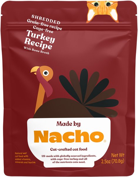 Made by Nacho Cage Free Shredded Turkey Recipe With Bone Broth Grain-Free Wet Cat Food