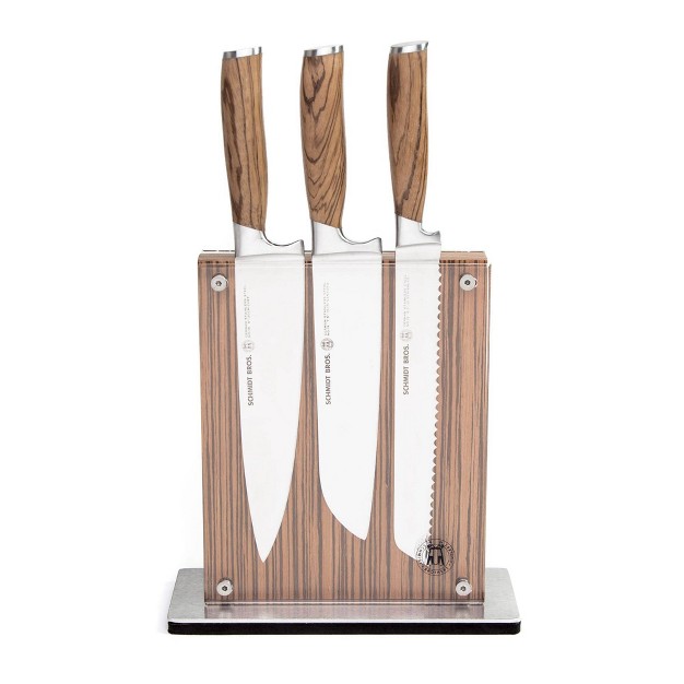 Schmidt Brothers Cutlery Zebra Wood 7pc Knife Block Set