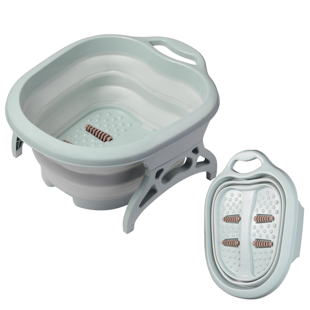 Yescom Collapsible Foot Soaking Tub Spa Bucket Massage Rollers