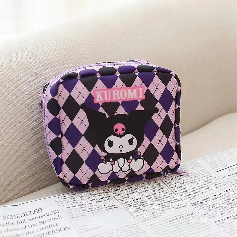 Born Pretty Sanrios Cinnamoroll Kuromi Mymelody Kawaii Cartoon Women Tampon Sanitary Napkin Storage Bag Travel Makeup Cases Coin Purse Gifts