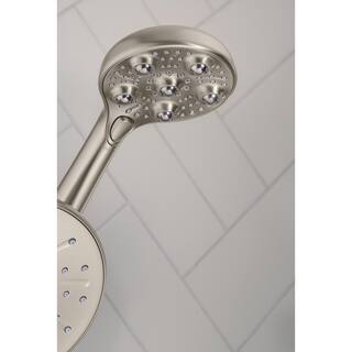 MOEN HydroRoller Massage 3-Spray 7.5 in. Dual Handheld Shower Head with Body Spray in Spot Resist Brushed Nickel 205C0SRN