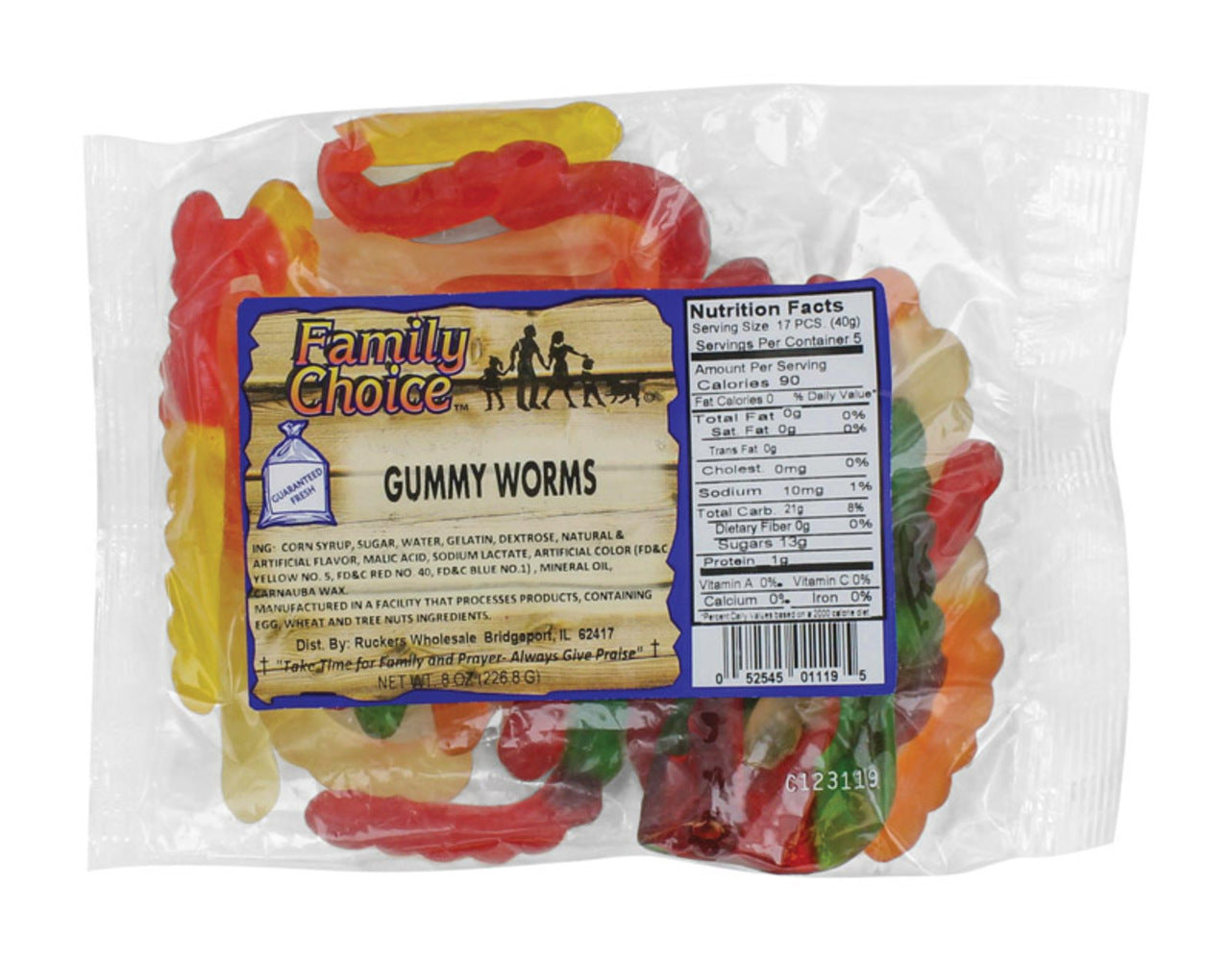 GUMMY WORM 8.5 OZ