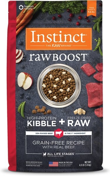 Instinct Raw Boost Grain-Free Recipe with Real Beef and Freeze-Dried Raw Pieces Dry Dog Food