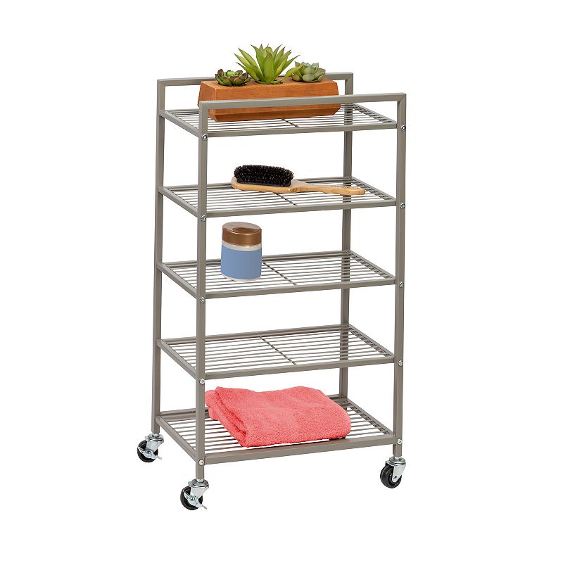 Honey-Can-Do Rolling 5-Tier Bathroom Storage Cart