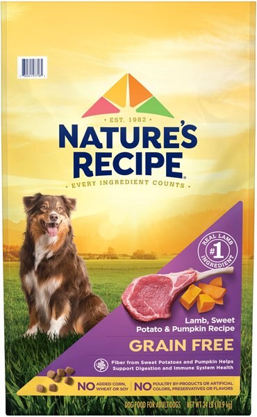 Nature's Recipe Grain-Free Lamb， Sweet Potato and Pumpkin Recipe Dry Dog Food