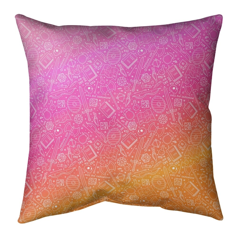 Ombre RPG Pattern Indoor/Outdoor Pillow