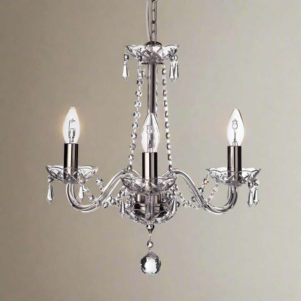 Galway Crystal Cashel 3 Arm Chandelier