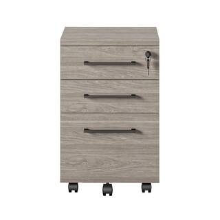 Ameriwood Home 3-Drawer Zeetah Light Brown Oak File Cabinet HD03358