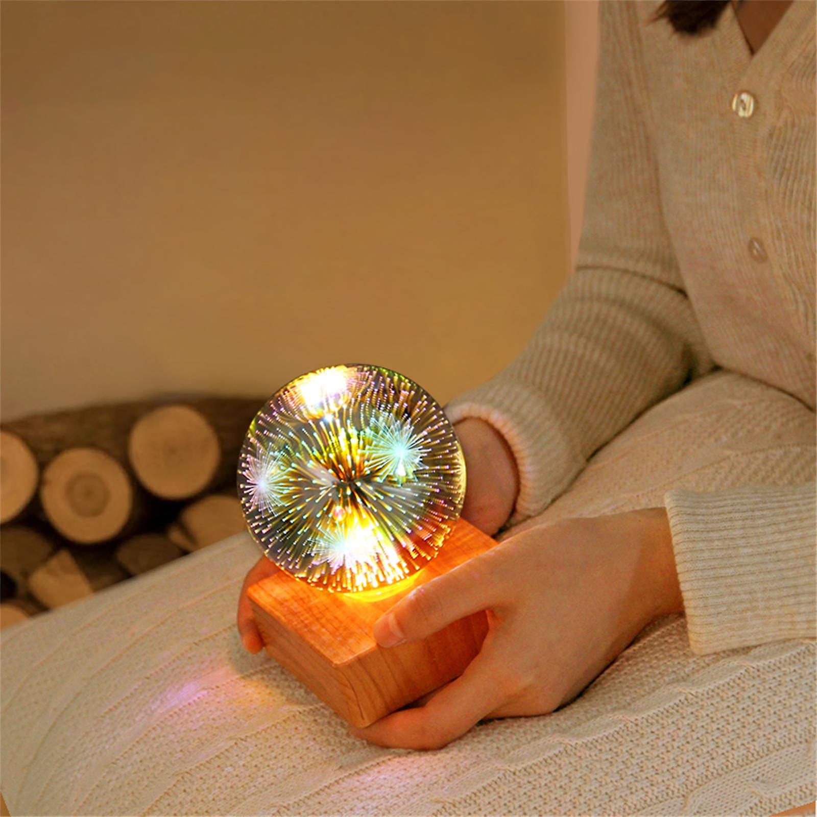 3d Fireworks Decorative Lights， Bedside Lights， Led Colorful Atmosphere Desk Lights， Usb Plug-in Night Lights (fireworks)