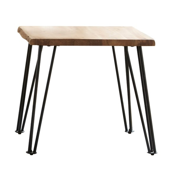 Coaster Furniture Zander Natural and Matte Black End Table with Hairpin Leg