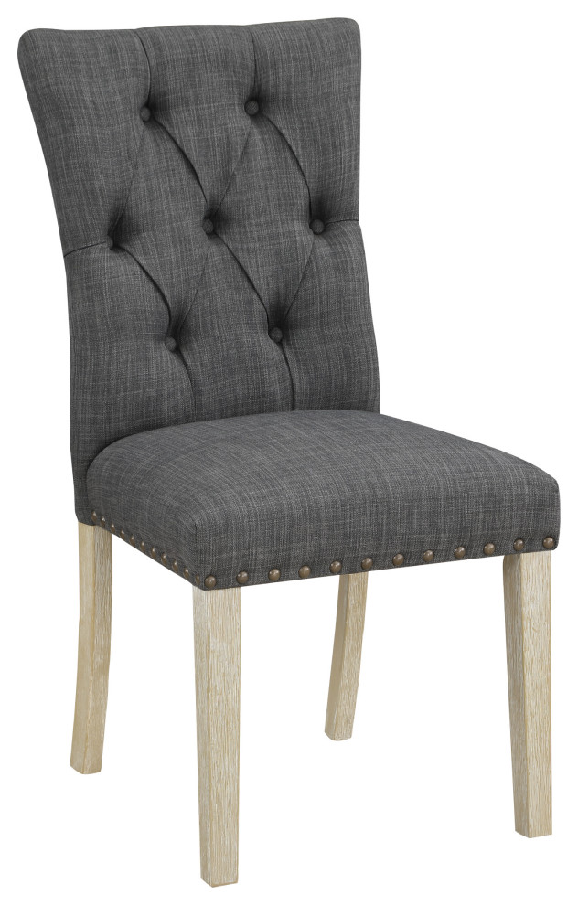 Preston Dining Chair 2 Pack Brushed Legs   Farmhouse   Dining Chairs   by Office Star Products  Houzz