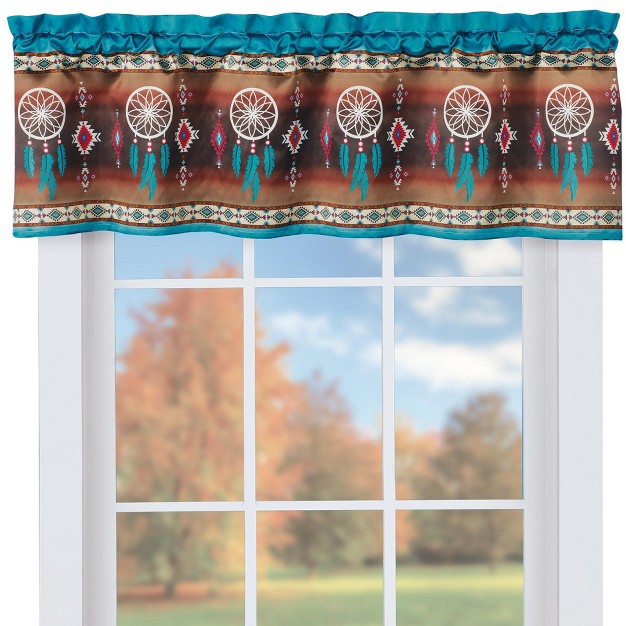 Collections Etc Southwest Dreamcatcher Printed Window Valance