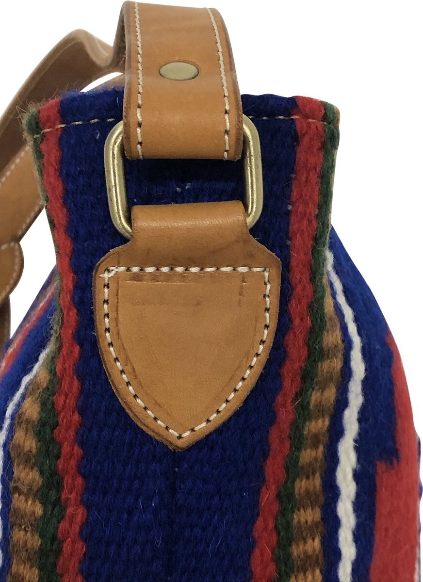 Huntley Equestrian Blue Navajo Southwestern Aztec Print Shoulder Handbag