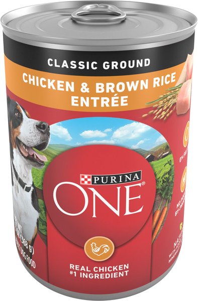 Purina ONE SmartBlend Classic Ground Chicken and Brown Rice Entree Adult Canned Dog Food