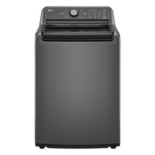 LG 5 Cu. Ft. Top Load Washer in Middle Black with Impeller and TurboDrum Technology WT7150CM