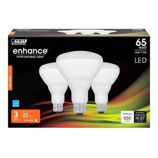 Feit Electric 65-Watt Equivalent BR30 Dimmable CEC Title 20 ENERGY STAR 90+ CRI Flood LED Light Bulb Soft White 2700K (3-Pack) BR30DM927CA3