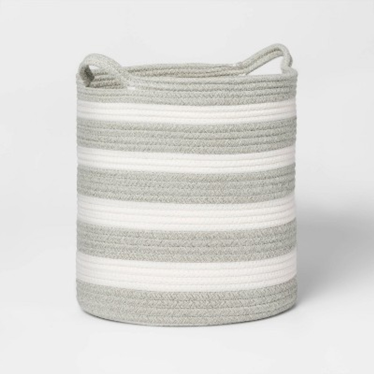 Medium Stripe Coiled Rope Gray - Pillowfort™