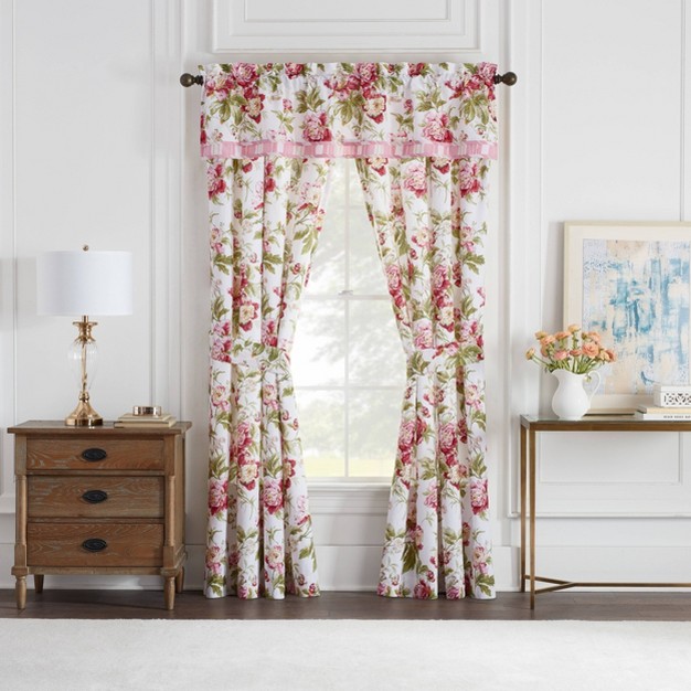 Forever Peony Window Valance Berry Waverly