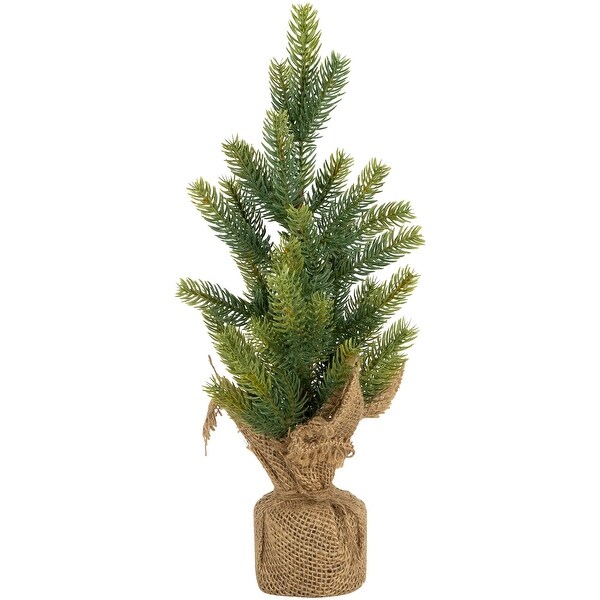 Mini Christmas Pine Artificial Christmas Trees with Burlap Base