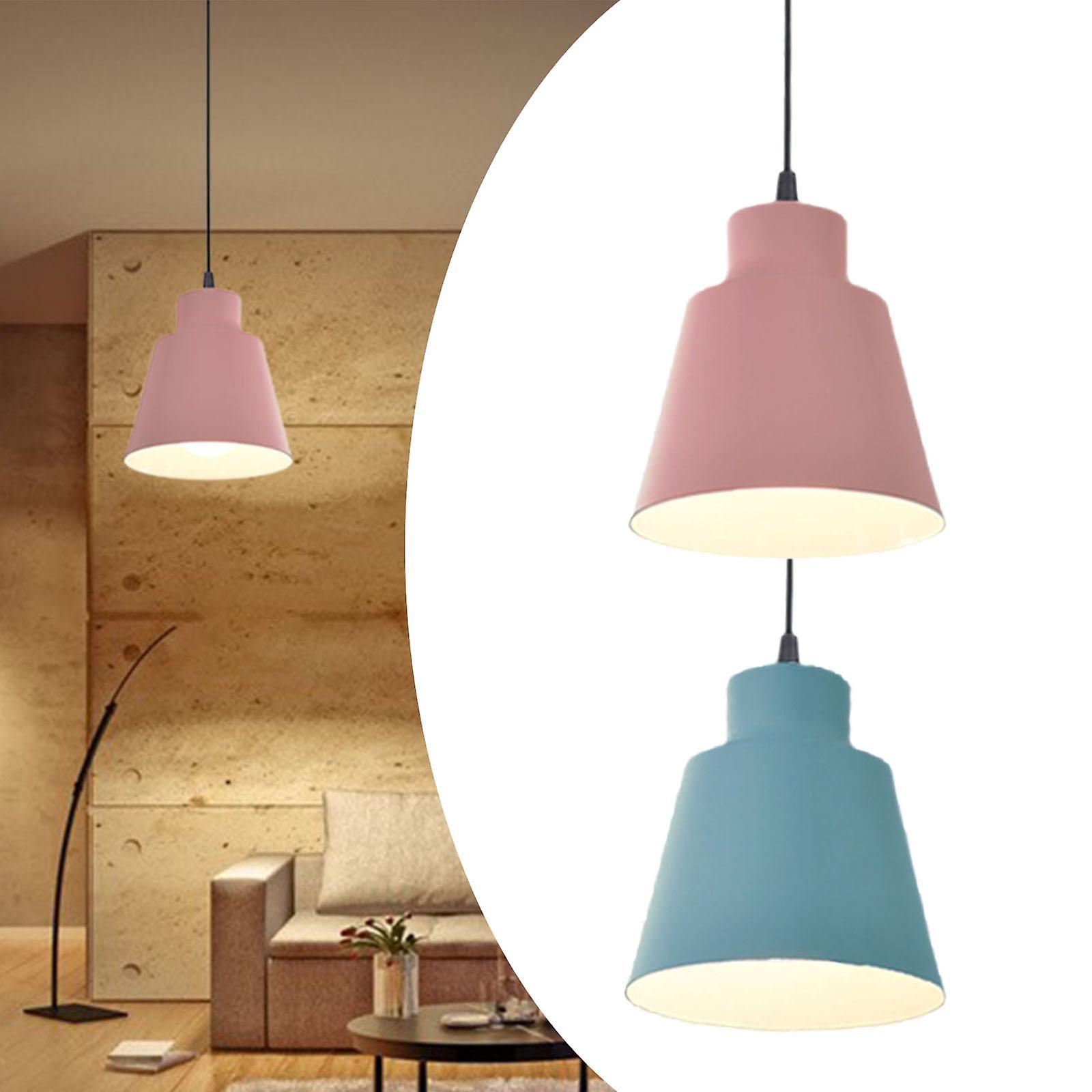 2pcs Kitchen Pendant Light Color Lamp Shade With Long Wire