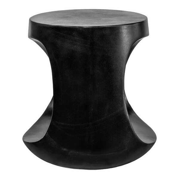 Aurelle Home Roscoe Modern Tall Geometric Concrete Stool