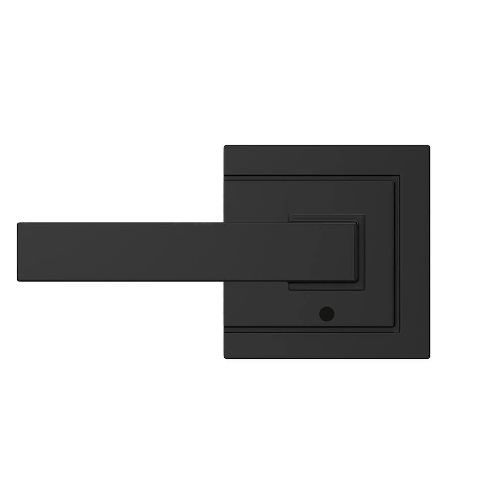 Schlage Custom Northbrook Matte Black Combined Interior Door Handle with Upland Trim FC21 NBK 622 ULD