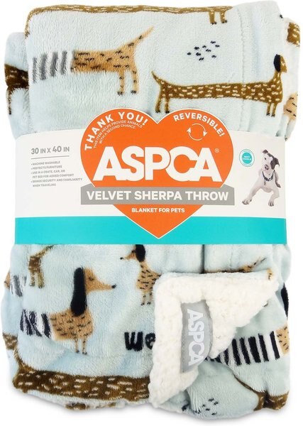 ASPCA Breeds Pattern Embossed Dog and Cat Blanket