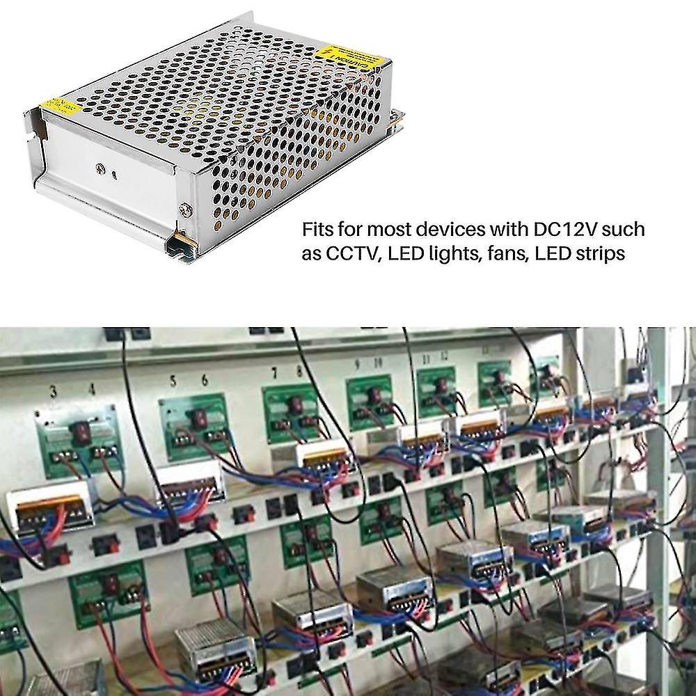 Dc 12v 10a 120w Switching Power Supply Regulated Transformer / Safety Designed Aluminum Power Trans