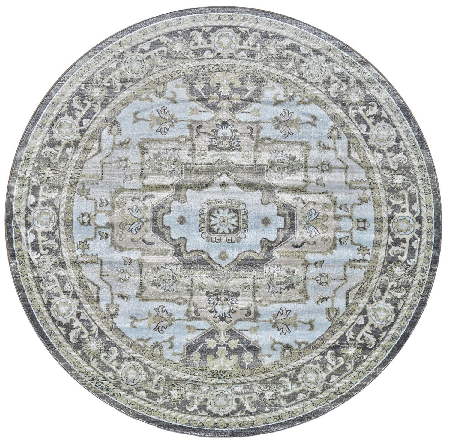 Alessandria Gray and Blue Rug by BD Fine