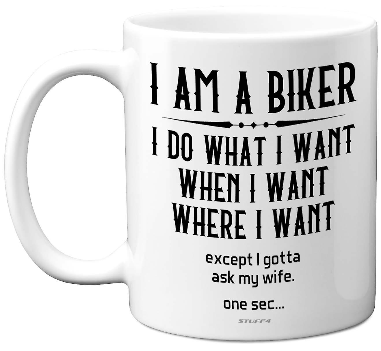 Funny Biker Mug Gifts Motorbike Motorcycle Bike Men Novelty Boyfriend Husband 11oz Premium Tea Cup