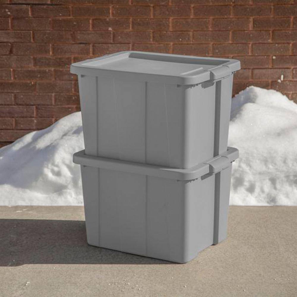 Sterilite Tuff1 18 Gal. Plastic Storage Tote Container Bin with Lid (6-Pack) 6 x 16786A06