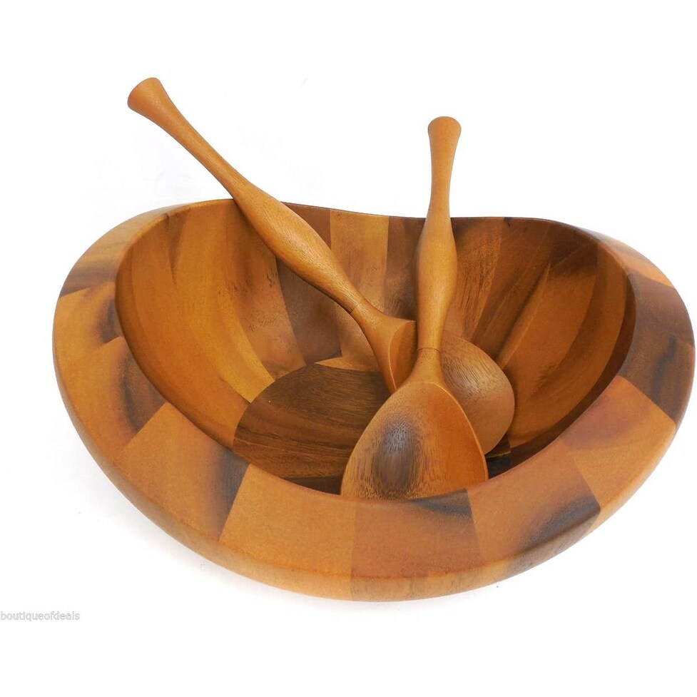 Nambe Bella Salad Bowl w/ Servers   15\