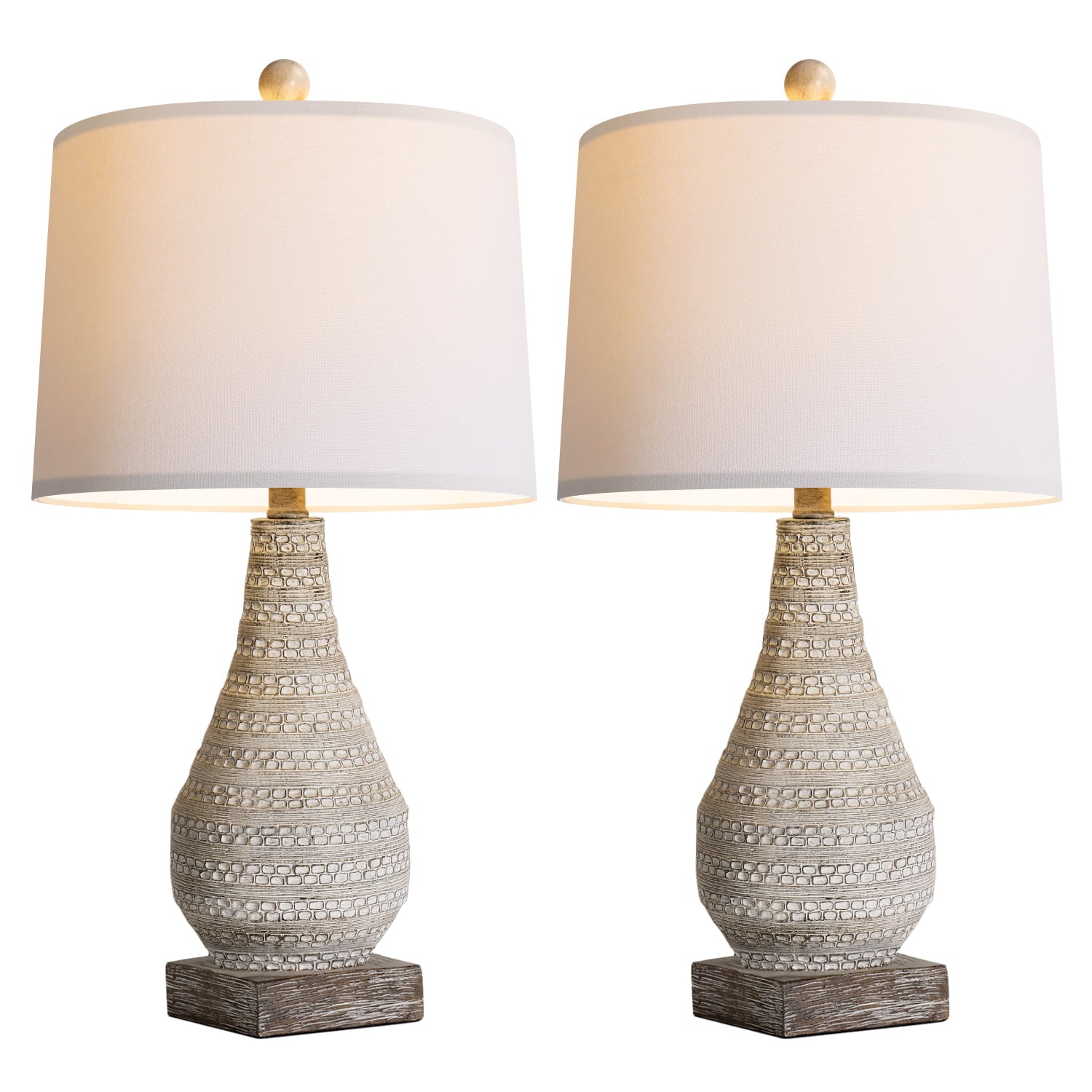 Oneach Table Lamp Set of 2 for Bedroom Living Room Office Dining Room Retro 24.8